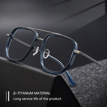 Carica l&#39;immagine nel visualizzatore di Gallery, Ultra Light Comfortable Man Square β Titanium Eyeglasses WoMen TR90  Optical Prescription Glasses Frame