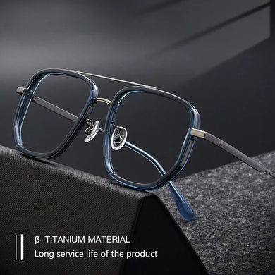 Ultra Light Comfortable Man Square β Titanium Eyeglasses WoMen TR90  Optical Prescription Glasses Frame