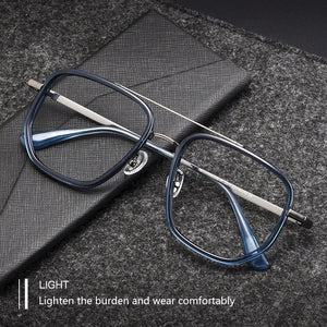 Ultra Light Comfortable Man Square β Titanium Eyeglasses WoMen TR90  Optical Prescription Glasses Frame