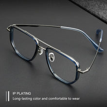 Carica l&#39;immagine nel visualizzatore di Gallery, Ultra Light Comfortable Man Square β Titanium Eyeglasses WoMen TR90  Optical Prescription Glasses Frame