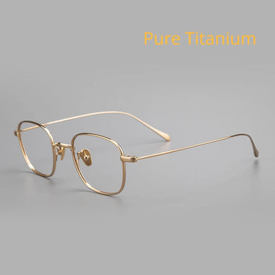 Ultra-Light Pure Titanium Eyeglasses Frame Men Women Square Small Frame Eyeglasses High Number Prescription Myopia Glasses Frame