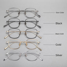 Load image into Gallery viewer, Ultra-Light Pure Titanium Eyeglasses Frame Men Women Square Small Frame Eyeglasses High Number Prescription Myopia Glasses Frame