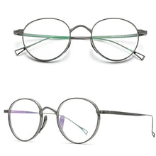 Load image into Gallery viewer, Ultra Light Pure Titanium Glasses Oval Round Retro Fashion Eyeglasses Frames Men Women Optical Vintage Eyewear Spectacles