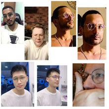 Load image into Gallery viewer, Ultra Light Pure Titanium Glasses Oval Round Retro Fashion Eyeglasses Frames Men Women Optical Vintage Eyewear Spectacles