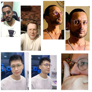 Ultra Light Pure Titanium Glasses Oval Round Retro Fashion Eyeglasses Frames Men Women Optical Vintage Eyewear Spectacles