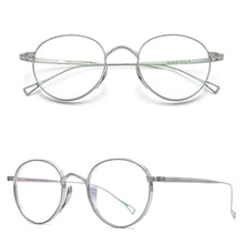 Load image into Gallery viewer, Ultra Light Pure Titanium Glasses Oval Round Retro Fashion Eyeglasses Frames Men Women Optical Vintage Eyewear Spectacles