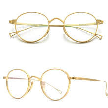 Load image into Gallery viewer, Ultra Light Pure Titanium Glasses Oval Round Retro Fashion Eyeglasses Frames Men Women Optical Vintage Eyewear Spectacles