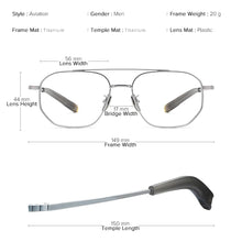 Load image into Gallery viewer, Ultra Light Pure Titanium Optical Glasses Men Big Frame Prescription Eyeglasse Myopia Square Brand Designer Spectacles Frame