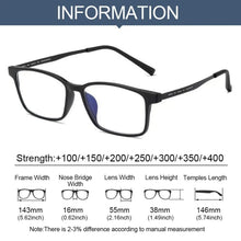 Carica l&#39;immagine nel visualizzatore di Gallery, Ultra-Light Pure Titanium Reading Glasses Men Outdoor Blue Light Blocking Hyperopia Glasses Business Large Frame Eyeglasses New