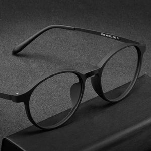 Ultra Light Round Comfortable Man Alloy Eyeglasses TR90  Optical Prescription Glasses Frame Men