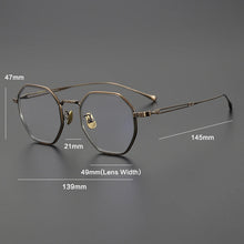 Load image into Gallery viewer, Ultra Light Vintage Pure Titanium Eyeglasses Frame Men Japan Prescription Myopia Glasses Frame Women Retro   Brand Eyewear