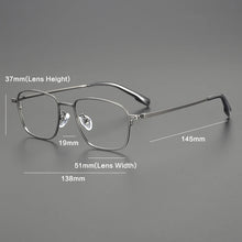 Load image into Gallery viewer, Ultra Light Vintage Pure Titanium Eyeglasses Frame Men Retro Square Prescription Myopia Glasses Frame Women   Brand Eyewear
