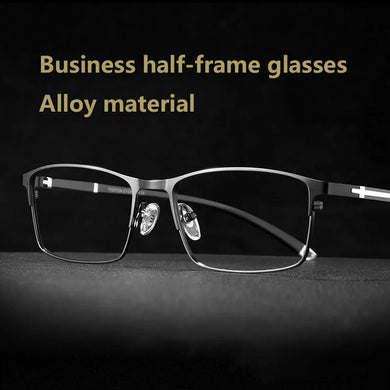 Ultra-light Alloy Business Square Glasses Frame Retro Optical Prescription Eyeglasses Men And Woman Full Frame Half Frame