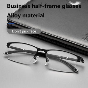 Ultra-light Alloy Business Square Glasses Frame Retro Optical Prescription Eyeglasses Men And Woman Full Frame Half Frame
