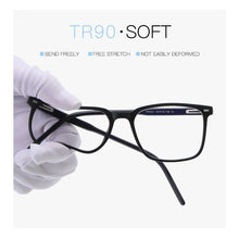 Load image into Gallery viewer, Ultra-light Flexible TR90 Square Glasses Men Women Transparent Optical Eyeglasses Frame Anti Blue Light Clear Spectacle
