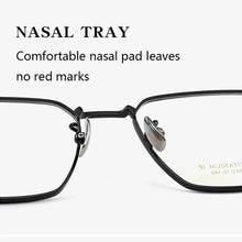 Load image into Gallery viewer, Ultra-light Man Business Pure Titanium Square Glasses Frame Woman Fashion Retro Optical Prescription Eyeglasses
