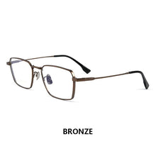 Load image into Gallery viewer, Ultra-light Man Business Pure Titanium Square Glasses Frame Woman Fashion Retro Optical Prescription Eyeglasses