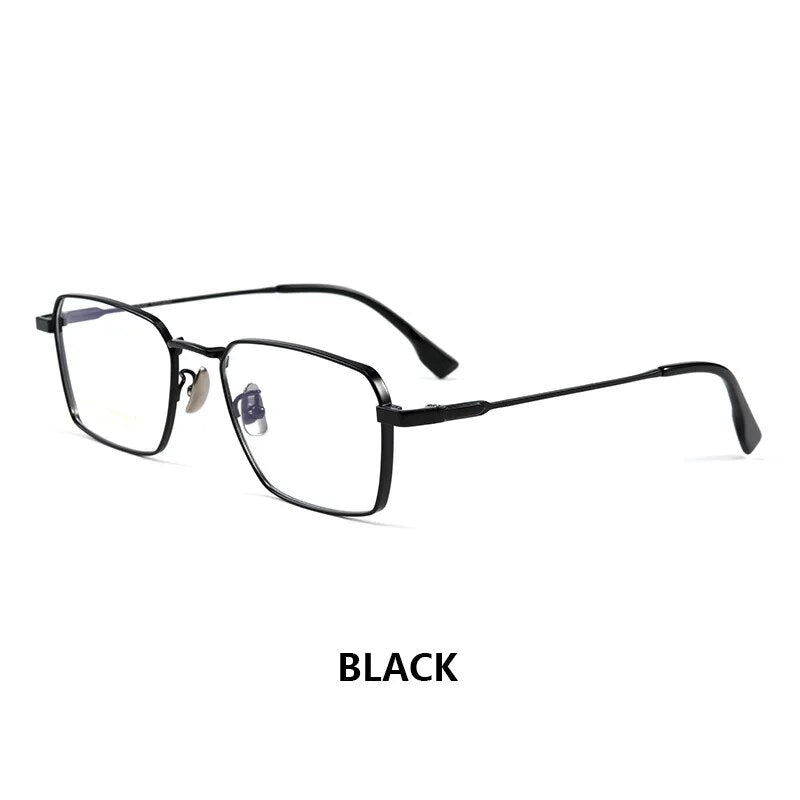 Ultra-light Man Business Pure Titanium Square Glasses Frame Woman Fashion Retro Optical Prescription Eyeglasses