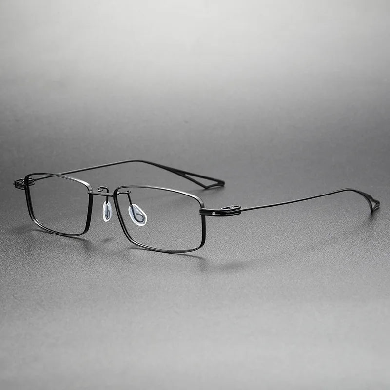 Occhiali da vista da uomo quadrati ultraleggeri in titanio puro con montatura per occhiali da vista da uomo di design di marca giapponese, lenti ottiche