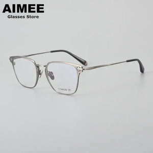 Occhiali da vista quadrati da uomo in titanio puro ultraleggero con montatura per occhiali da vista da donna di marca giapponese lenti ottiche blu luce Gafas