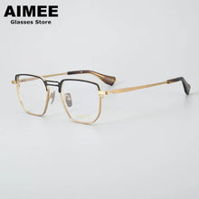 Load image into Gallery viewer, Ultra-light Pure Titanium Men&#39;s Business Square Glasses Frame Women Double-Beam Myopia Eyeglasses Optical Blue Light Lens Gafas