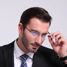 Load image into Gallery viewer, Ultra-light Titanium Half Rim Eyewear Glasses Optical Frame Myopia Prescription Lens Men 8806
