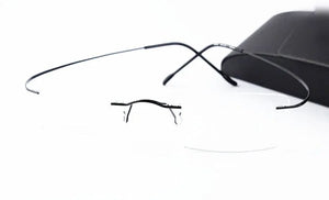 Ultra-light titanium rimless Optical frame men women brand eyeglasses frame eyewear frame for prescription glasses go with case