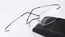 Load image into Gallery viewer, Ultra-light titanium rimless Optical frame men women brand eyeglasses frame eyewear frame for prescription glasses go with case