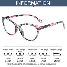 Load image into Gallery viewer, Ultralight Elegant Print Flower Reading Glasses  Protection Anti Blue Light Presbyopic Eyeglasses Women Eyewear Glasses