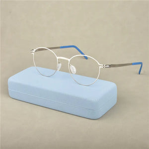 Ultralight Pure Handmade Round Glasses Frame Germany Men Myopia Prescription Eyeglasses Optical Lenses Women Spectacle Eyewear