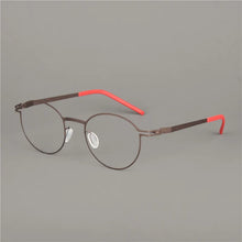Carica l&#39;immagine nel visualizzatore di Gallery, Ultralight Pure Handmade Round Glasses Frame Germany Men Myopia Prescription Eyeglasses Optical Lenses Women Spectacle Eyewear