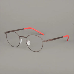 Ultralight Pure Handmade Round Glasses Frame Germany Men Myopia Prescription Eyeglasses Optical Lenses Women Spectacle Eyewear