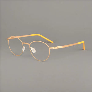Ultralight Pure Handmade Round Glasses Frame Germany Men Myopia Prescription Eyeglasses Optical Lenses Women Spectacle Eyewear