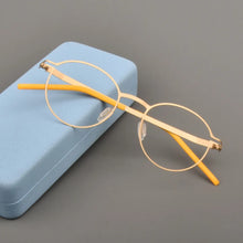 Carica l&#39;immagine nel visualizzatore di Gallery, Ultralight Pure Handmade Round Glasses Frame Germany Men Myopia Prescription Eyeglasses Optical Lenses Women Spectacle Eyewear