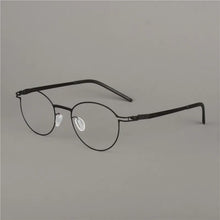 Carica l&#39;immagine nel visualizzatore di Gallery, Ultralight Pure Handmade Round Glasses Frame Germany Men Myopia Prescription Eyeglasses Optical Lenses Women Spectacle Eyewear