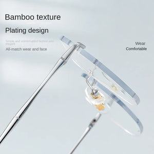 Ultralight Pure Titanium Glasses Frame Men Women Rimless Anti-Blue Light Myopia Glasses Lens Frameless Glasses Frame Wholesale