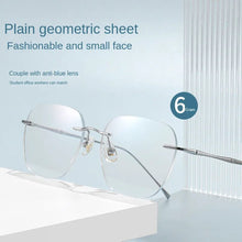 Load image into Gallery viewer, Ultralight Pure Titanium Glasses Frame Men Women Rimless Anti-Blue Light Myopia Glasses Lens Frameless Glasses Frame Wholesale