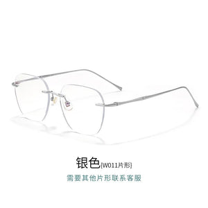 Ultralight Pure Titanium Glasses Frame Men Women Rimless Anti-Blue Light Myopia Glasses Lens Frameless Glasses Frame Wholesale