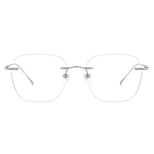 Ultralight Pure Titanium Glasses Frame Men Women Rimless Anti-Blue Light Myopia Glasses Lens Frameless Glasses Frame Wholesale