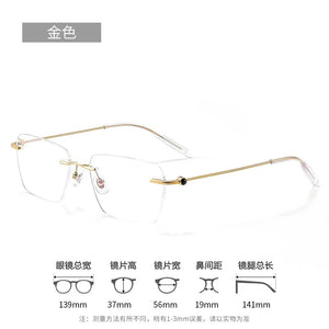 Ultralight Pure Titanium Glasses Frame Men Women Rimless Anti-Blue Light Myopia Glasses Lens Frameless Glasses Frame Wholesale