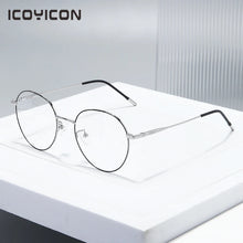 Load image into Gallery viewer, Ultralight Pure Titanium Round Glasses Frame Men Full Classic Oval Optical Prescription Eyewear   Retro Eyeglasses TA004