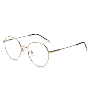 Ultralight Pure Titanium Round Glasses Frame Men Full Classic Oval Optical Prescription Eyewear   Retro Eyeglasses TA004