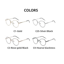 Load image into Gallery viewer, Ultralight Pure Titanium Round Glasses Frame Men Full Classic Oval Optical Prescription Eyewear   Retro Eyeglasses TA004