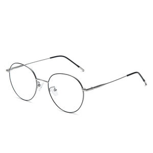 Ultralight Pure Titanium Round Glasses Frame Men Full Classic Oval Optical Prescription Eyewear   Retro Eyeglasses TA004