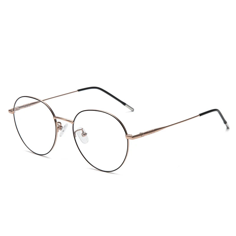 Ultralight Pure Titanium Round Glasses Frame Men Full Classic Oval Optical Prescription Eyewear   Retro Eyeglasses TA004
