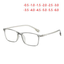 Load image into Gallery viewer, Ultralight TR90 Candy Color Transparent Spectacle Glasses Women Clear Mirror Square Finished Myopia Glasses -0.5 -1.0  To -6.0