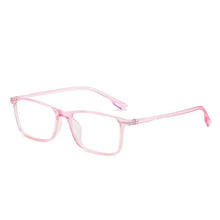 Load image into Gallery viewer, Ultralight TR90 Candy Color Transparent Spectacle Glasses Women Clear Mirror Square Finished Myopia Glasses -0.5 -1.0  To -6.0