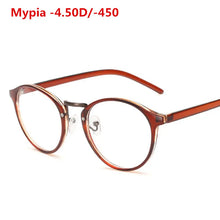 Load image into Gallery viewer, Ultralight TR90 Finished Myopia Glasses Women Men Retro Round Student Short-sighted Glasses Diopter -0.5 -1.0 -1.5 -2.0 To -6.0