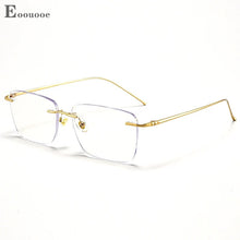 Load image into Gallery viewer, Ultralight Titanium Eyewear Men&#39;s Frameless Glasses Frame Myopia Hyperopia Progressive Optical Prescription Filter Blue Light