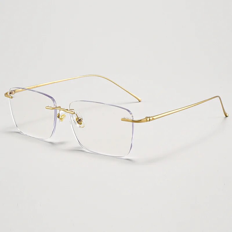 Ultralight Titanium Eyewear Men's Frameless Glasses Frame Myopia Hyperopia Progressive Optical Prescription Filter Blue Light